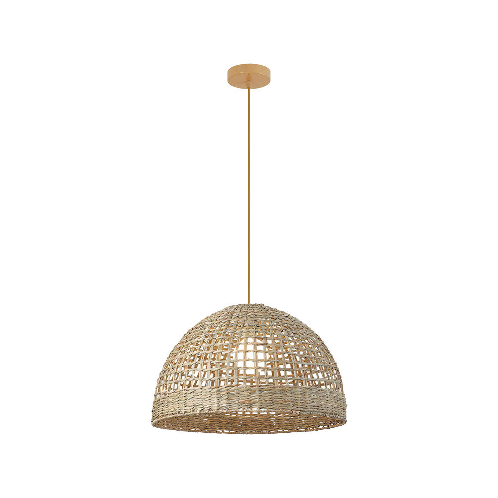 Suspension ZAMBELIS D500 E27 DESIGN Algue Beige Sans Source 25443