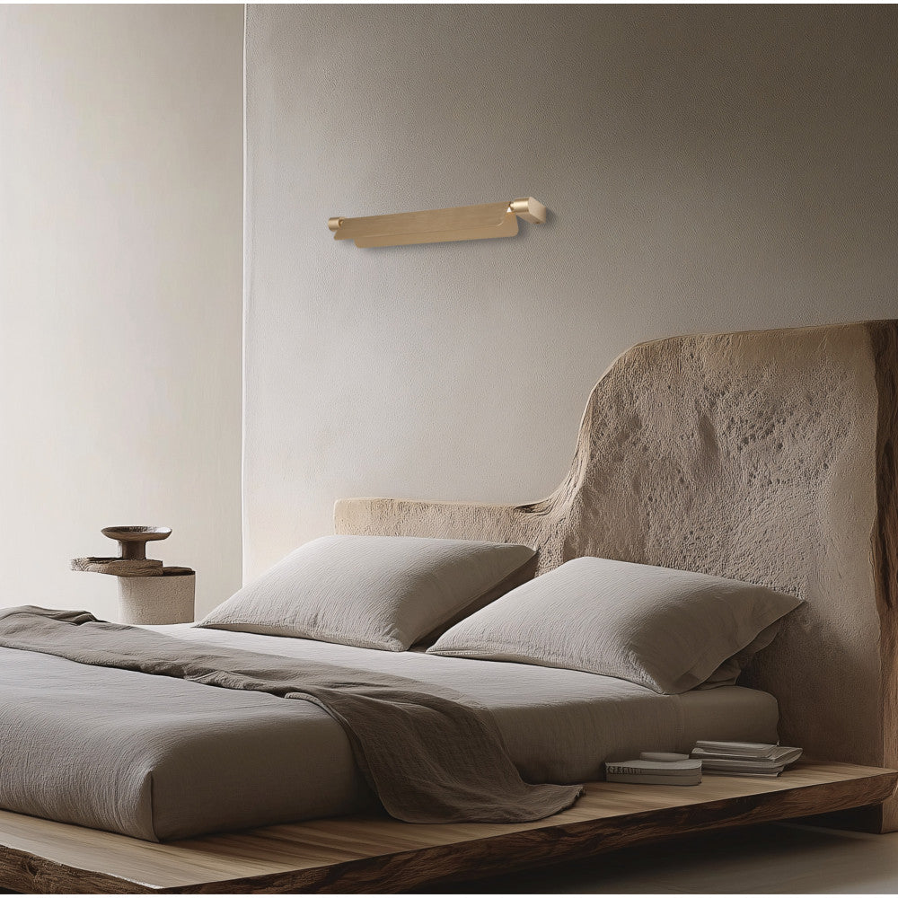 Applique Murale ZAMBELIS Lecture 8W DESIGN Or Brosse 25192
