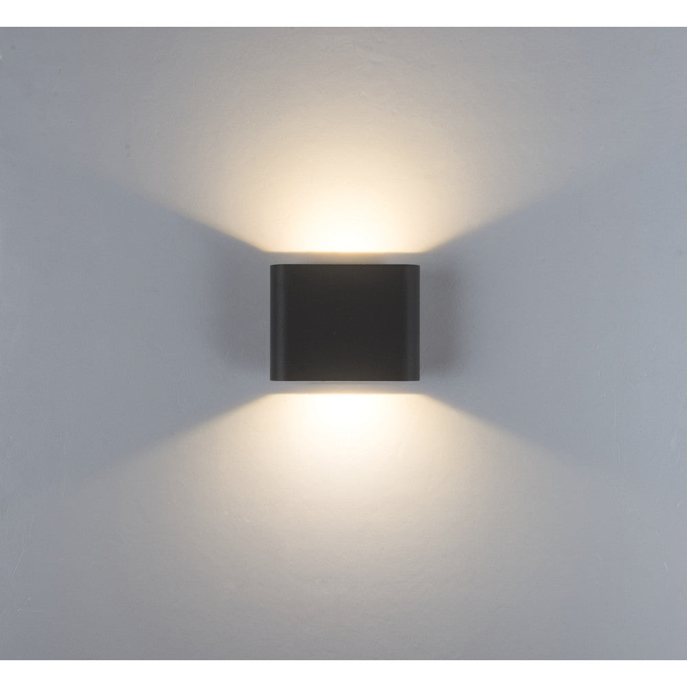 Applique Exterieure ZAMBELIS 6W CCT Direct/Indirect IP65 DESIGN Noir Sable E433