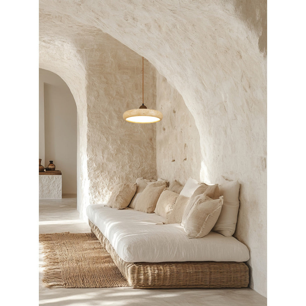 Suspension ZAMBELIS D300 22W DESIGN Pierre Naturelle et Bois 25419