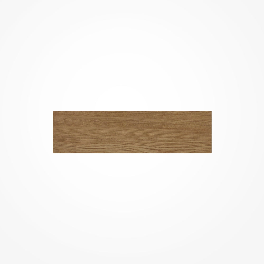 Vue de face du panneau rectangulaire en bois de l applique murale