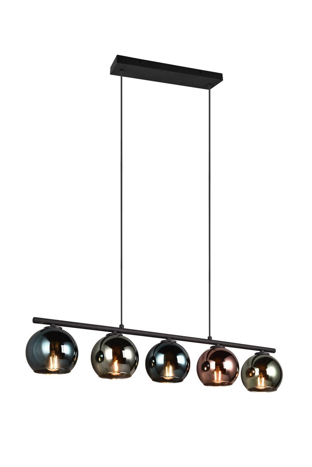 Suspension Sheldon 5 lumières multicolore