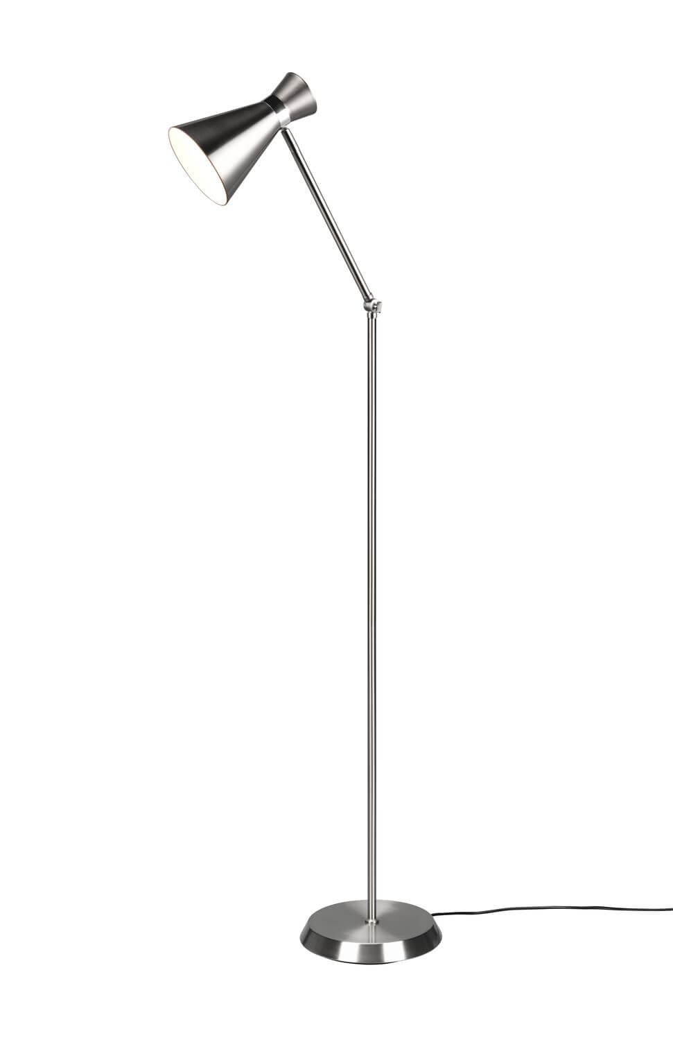Lampadaire Enzo nickel satiné