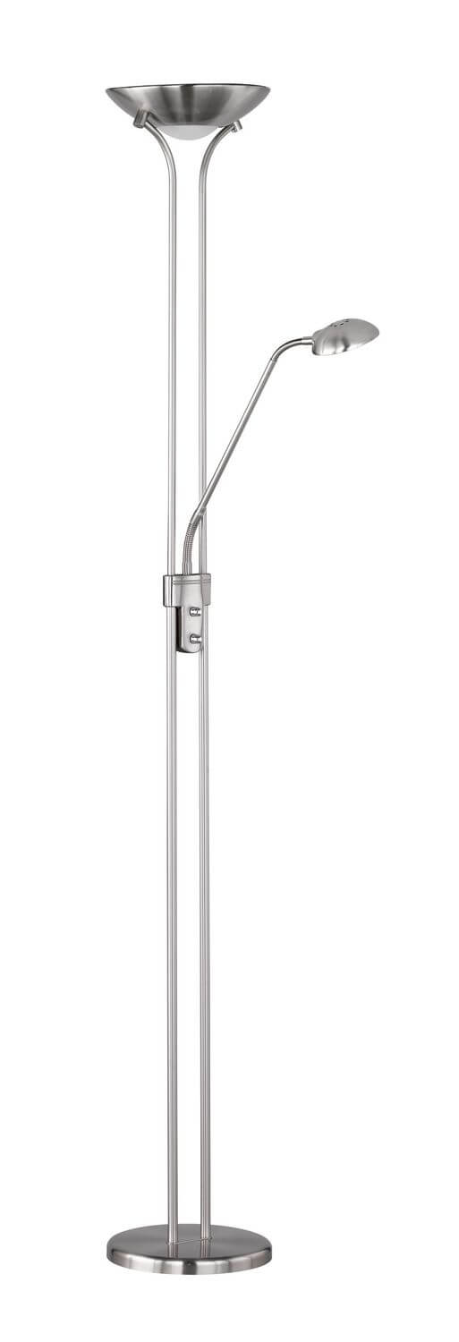 Vue de face du lampadaire sur fond blanc avec réflecteur et bras de lecture