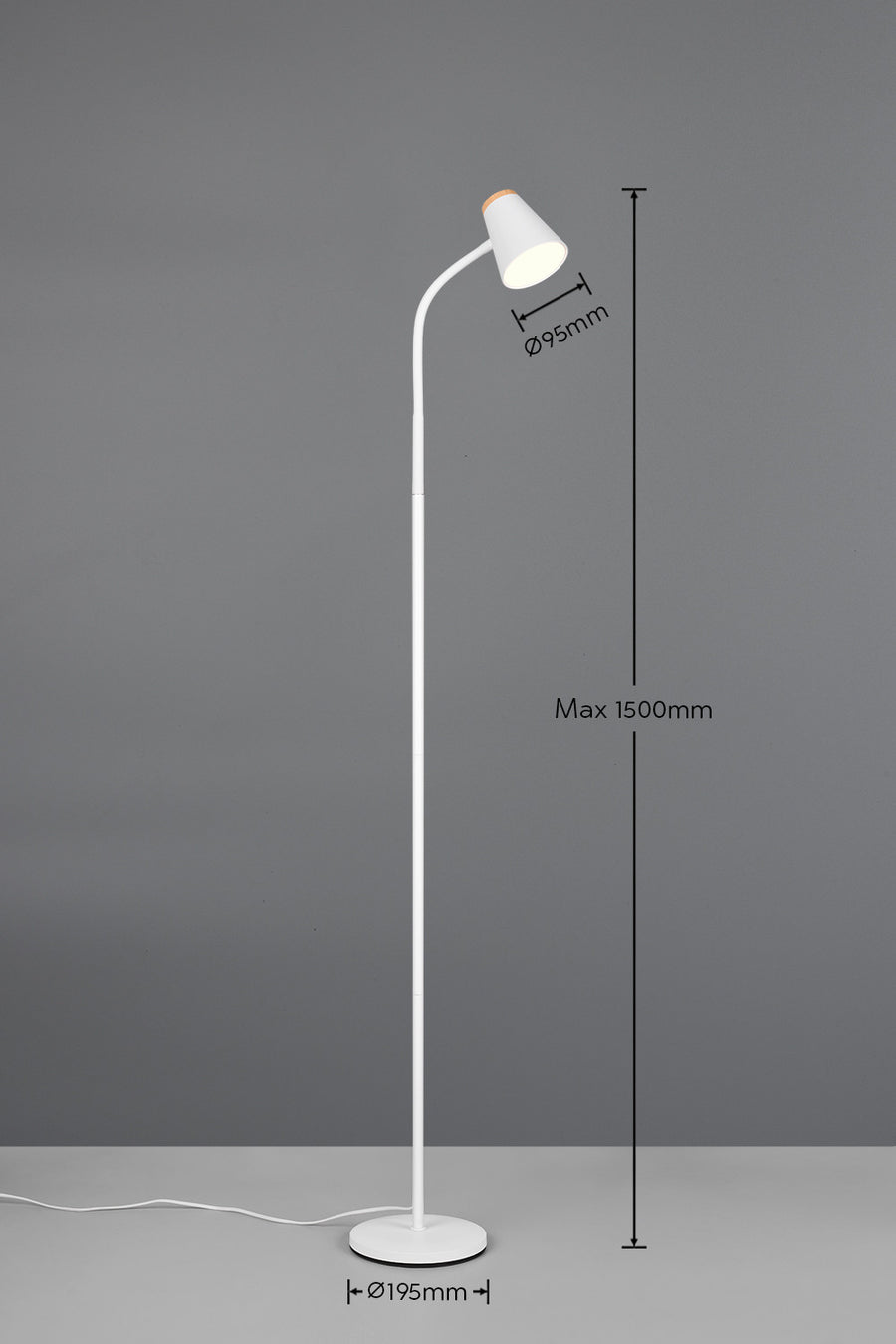 Lampadaire Pongo blanc