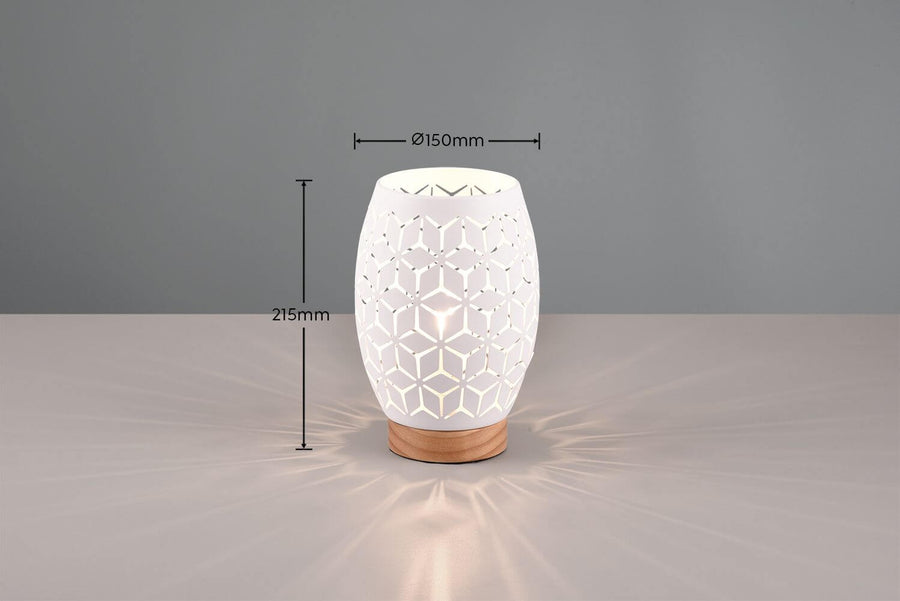 Lampe à poser Bidar blanche mat