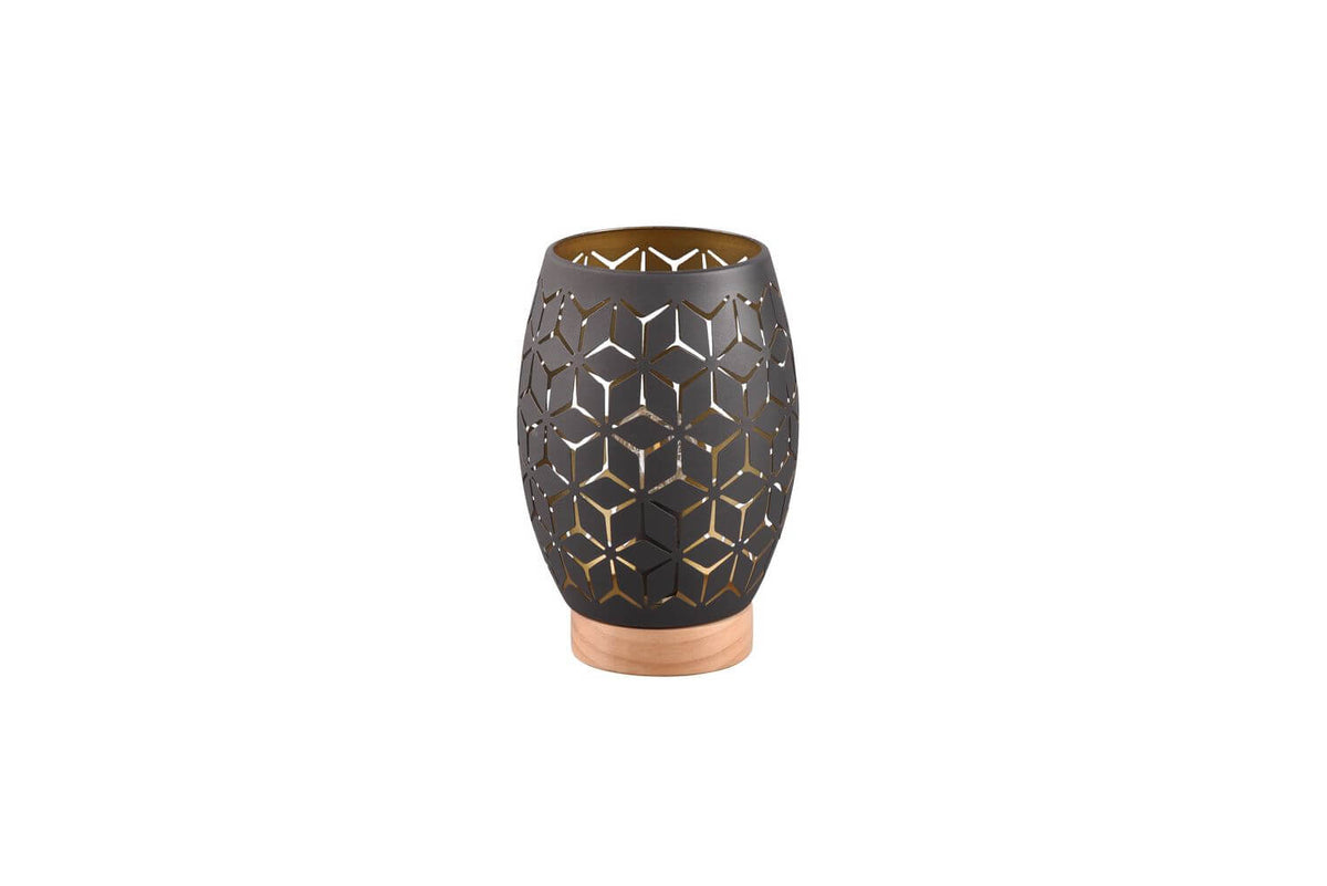 Lampe à poser Bidar noire et dorée