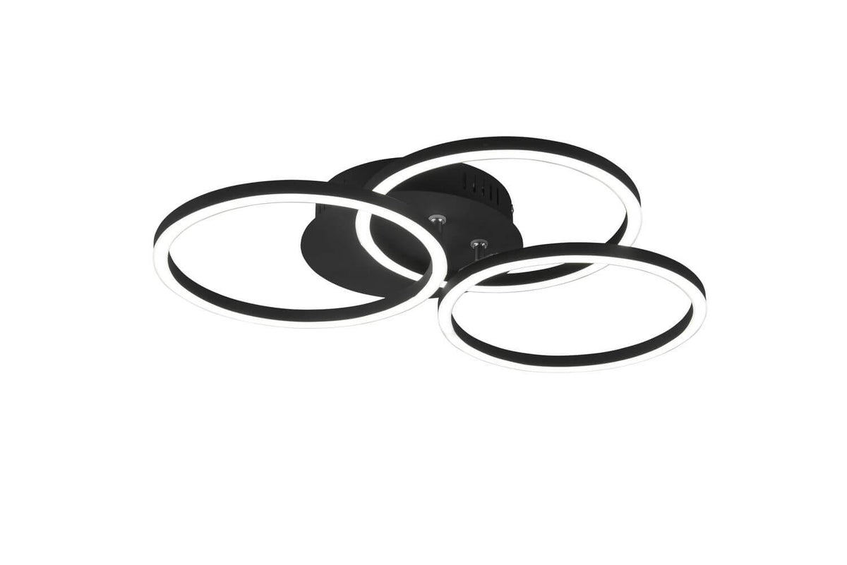 Plafonnier Circle noir mat