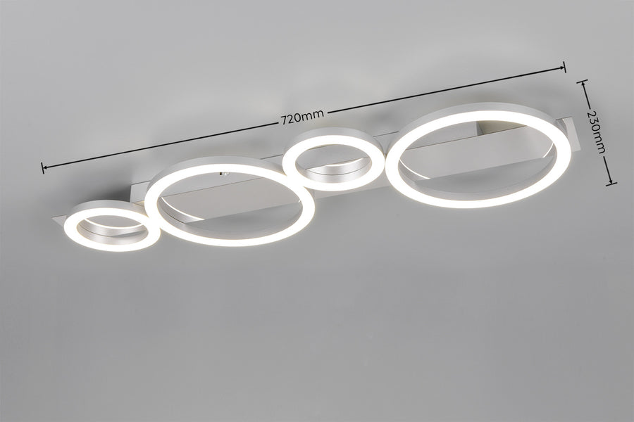Schéma coté indiquant 720 mm de longueur et 230 mm de largeur