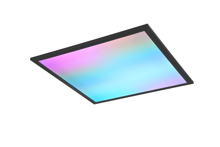 Plafonnier Beta noir mat, L 44,5 cm