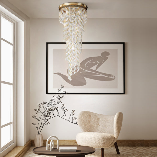 Gold Lustre Chandelier