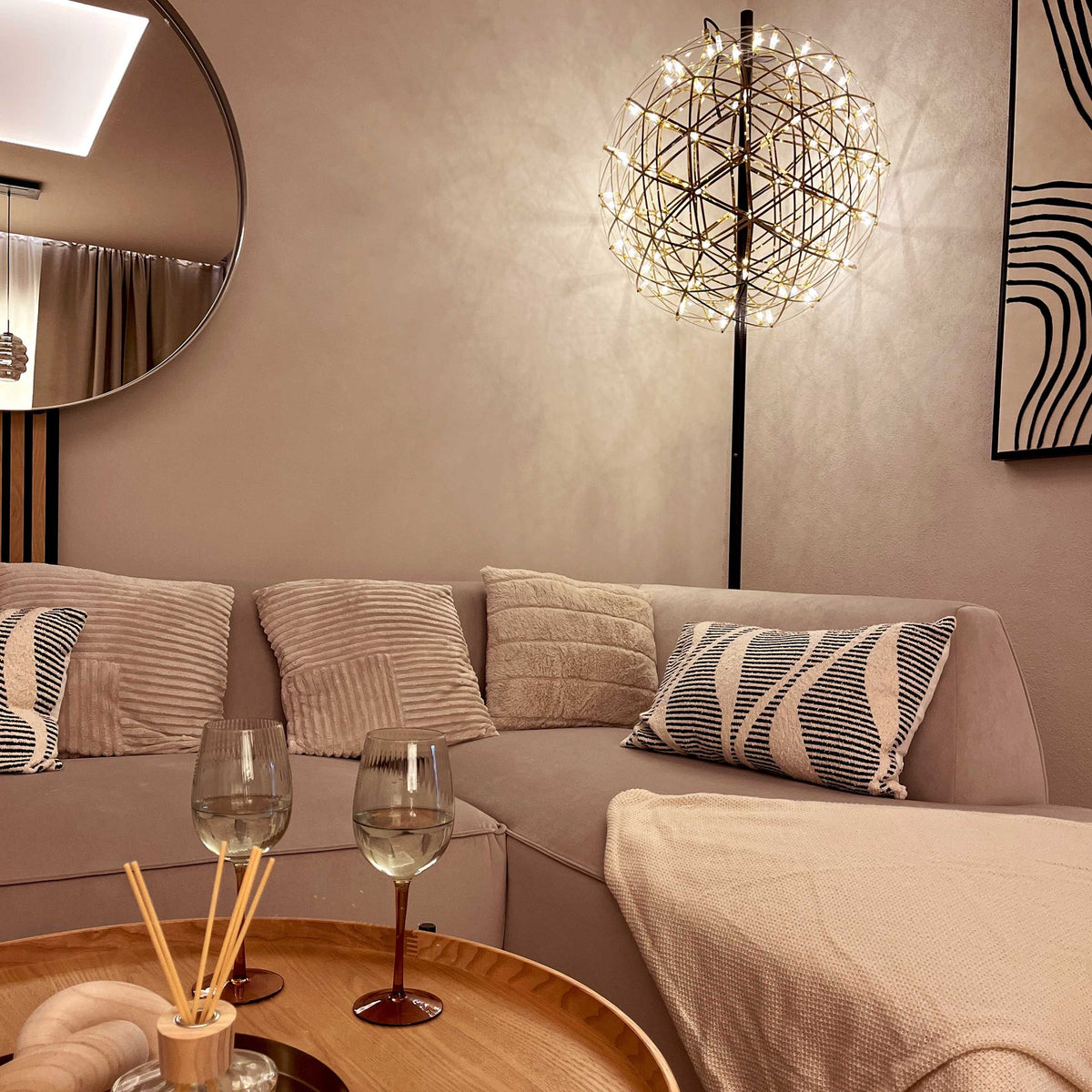 Lampadaire LED Atom, variateur tactile
