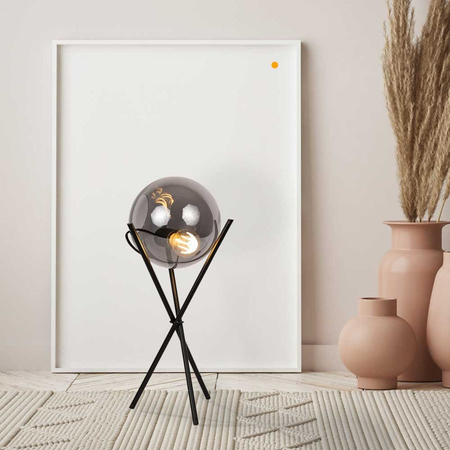 Lampe à poser trépied Orb Axis en verre