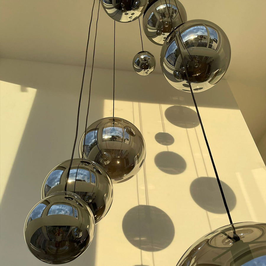 Suspension grande hauteur Orb 12 lumières