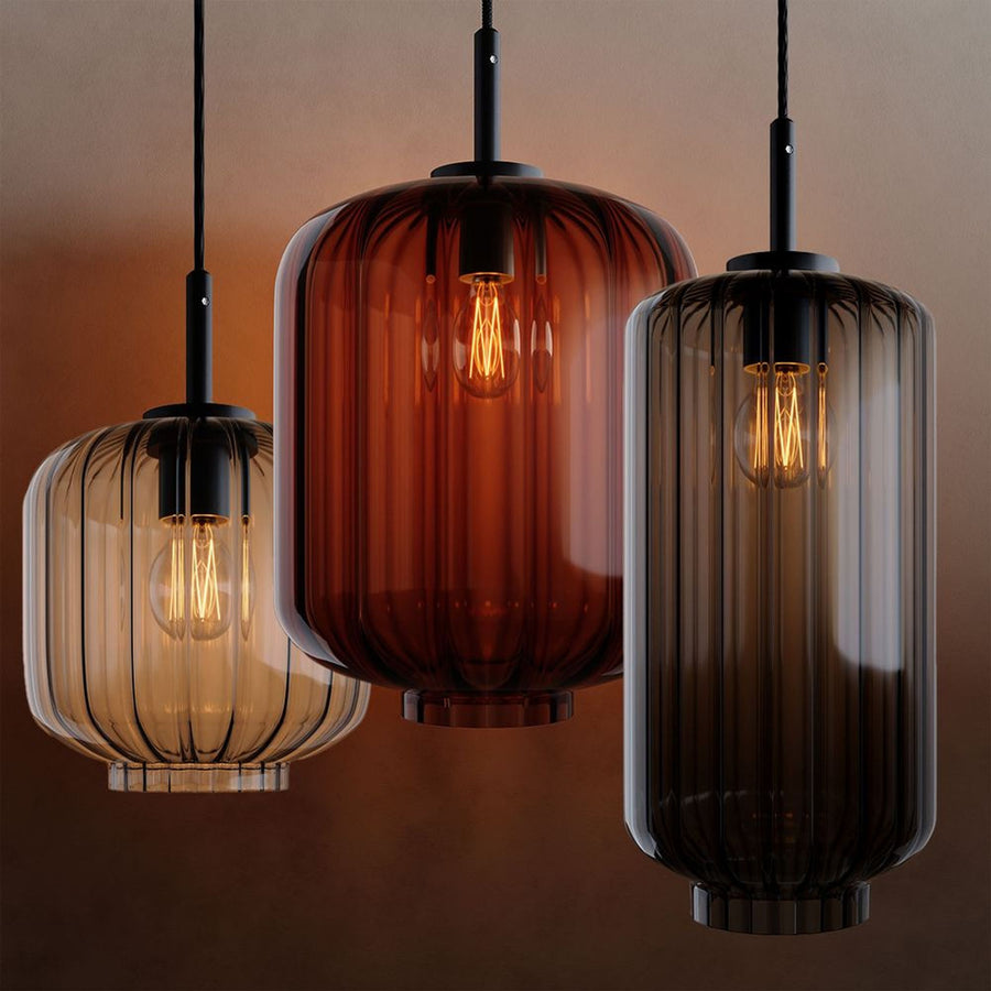 Suspension grande hauteur Velo 12 lumières, rosace Ø 80 cm, verres Ø 20 cm