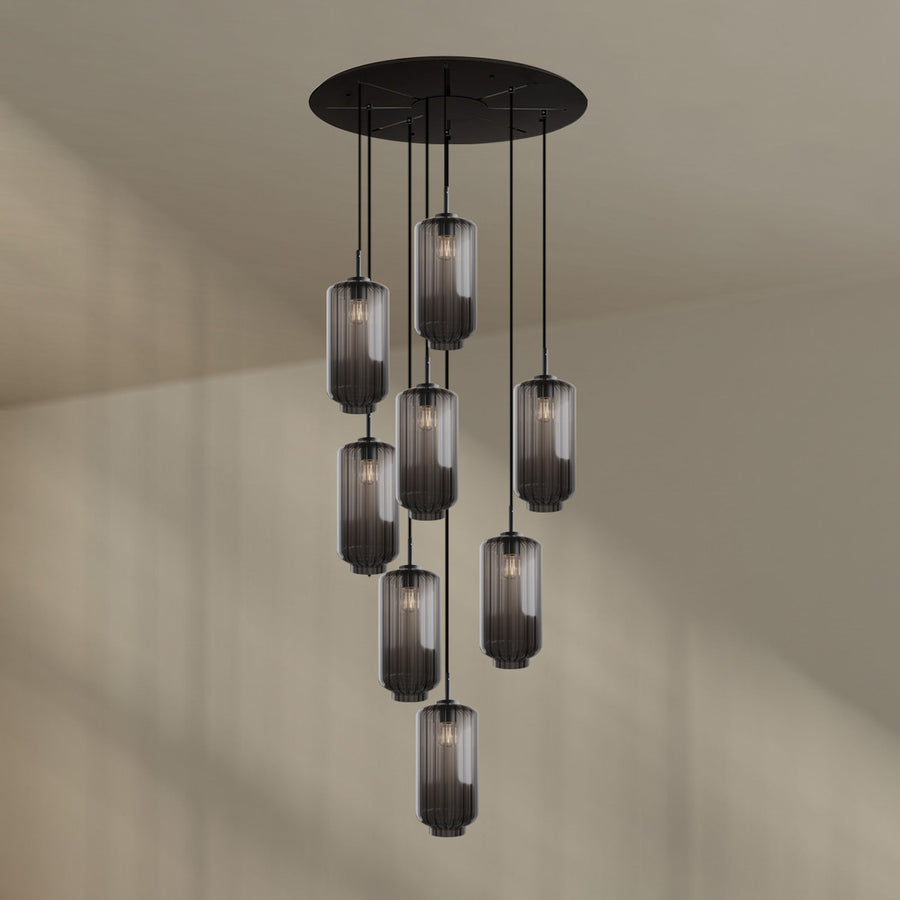 Produit de face, variante à verres fumés gris et câbles noirs