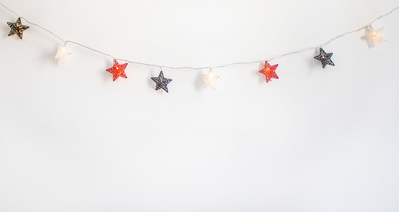 Stellina star-shaped outdoor string lights