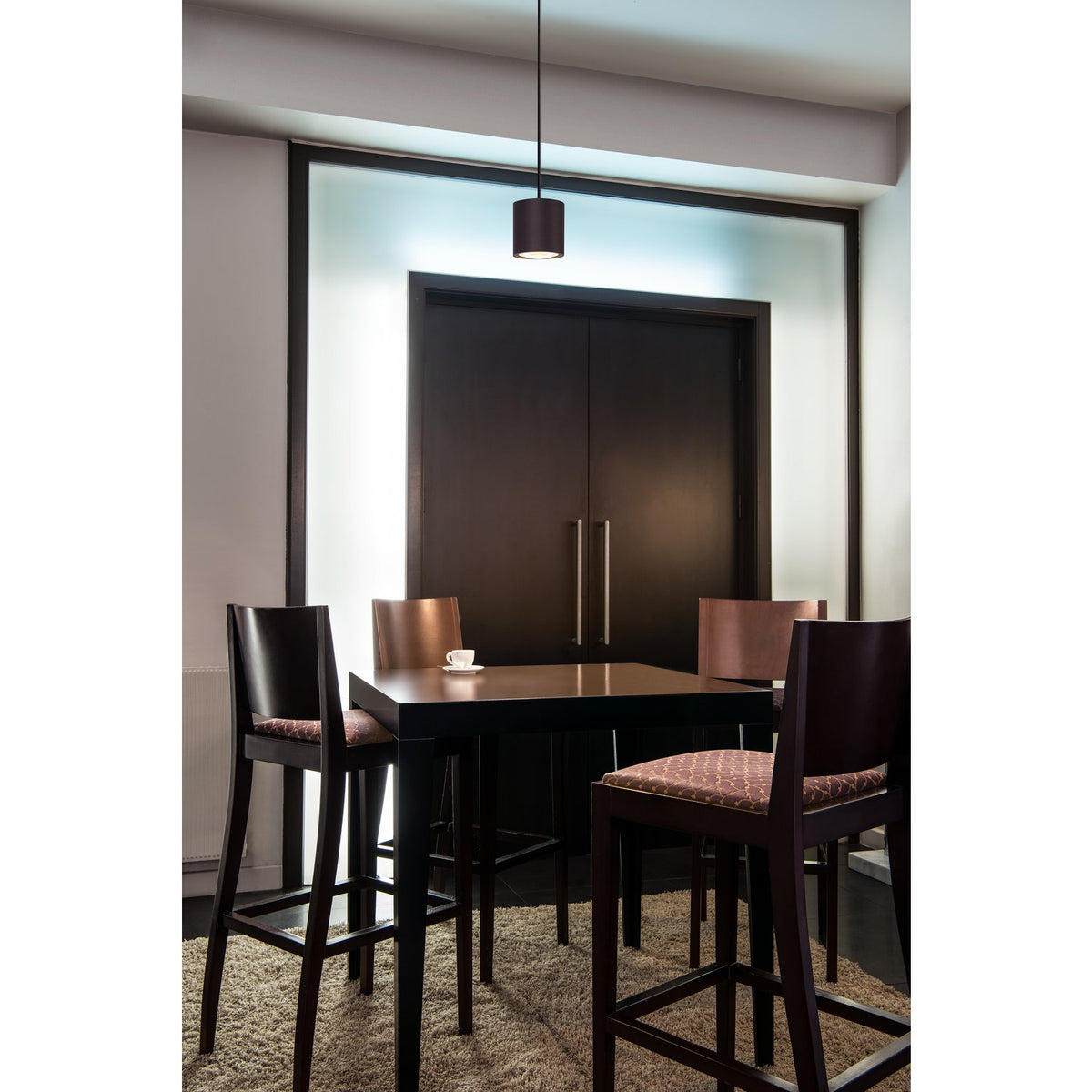 Suspension Oculus noire, verre