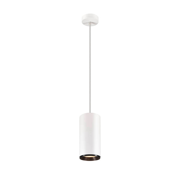 Suspension Numinos blanche et noire, H 25,8 cm, blanc chaud, faisceau 60°