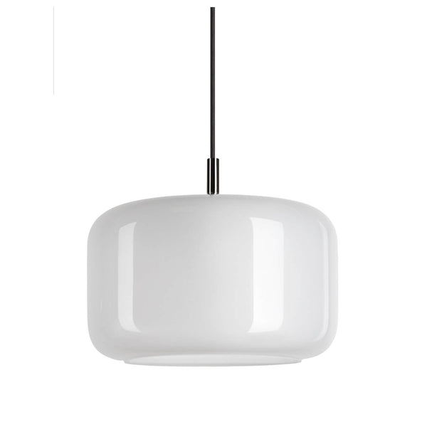 Suspension Pantilo blanche et chromée, verre, Ø 28 cm
