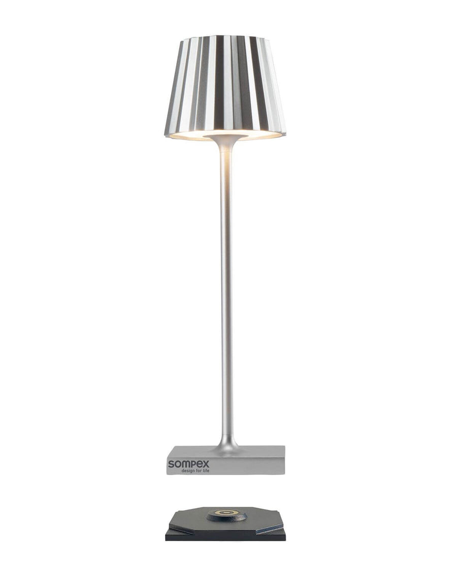 Lampe à poser sans fil Troll Nano argentée