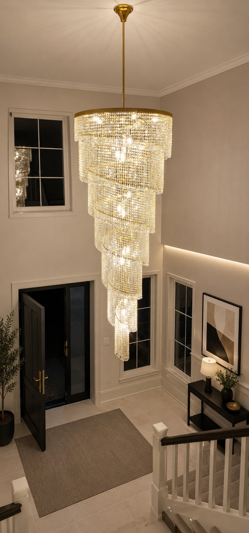 Suspension spirale en cristal AL178