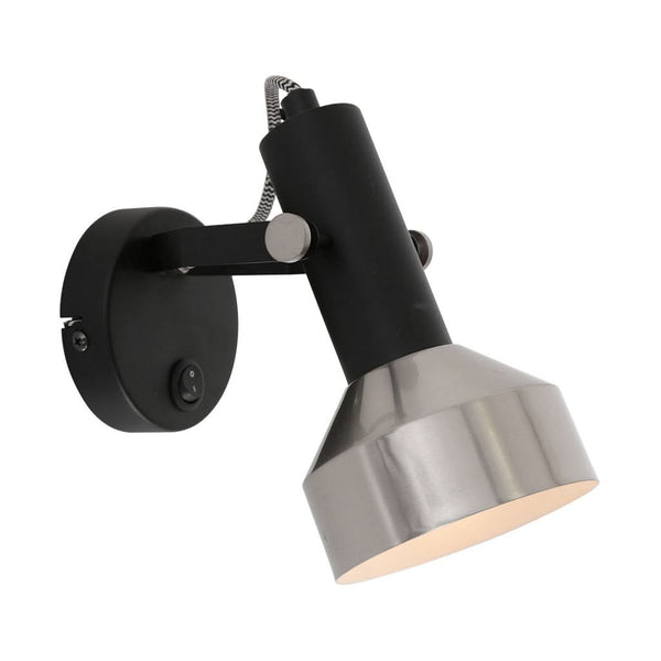 Dimmable Black Steel Wall Lamp