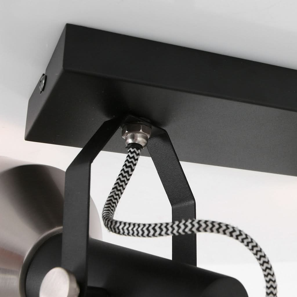 Spot Acier 3338ZW Zwart se traduit en français par Spot en acier 3338ZW Noir. | Designix - - https://designix.fr