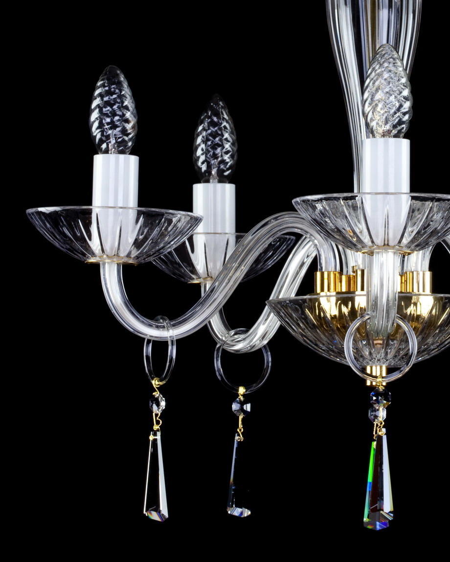 Lustre en verre transparent L147CE
