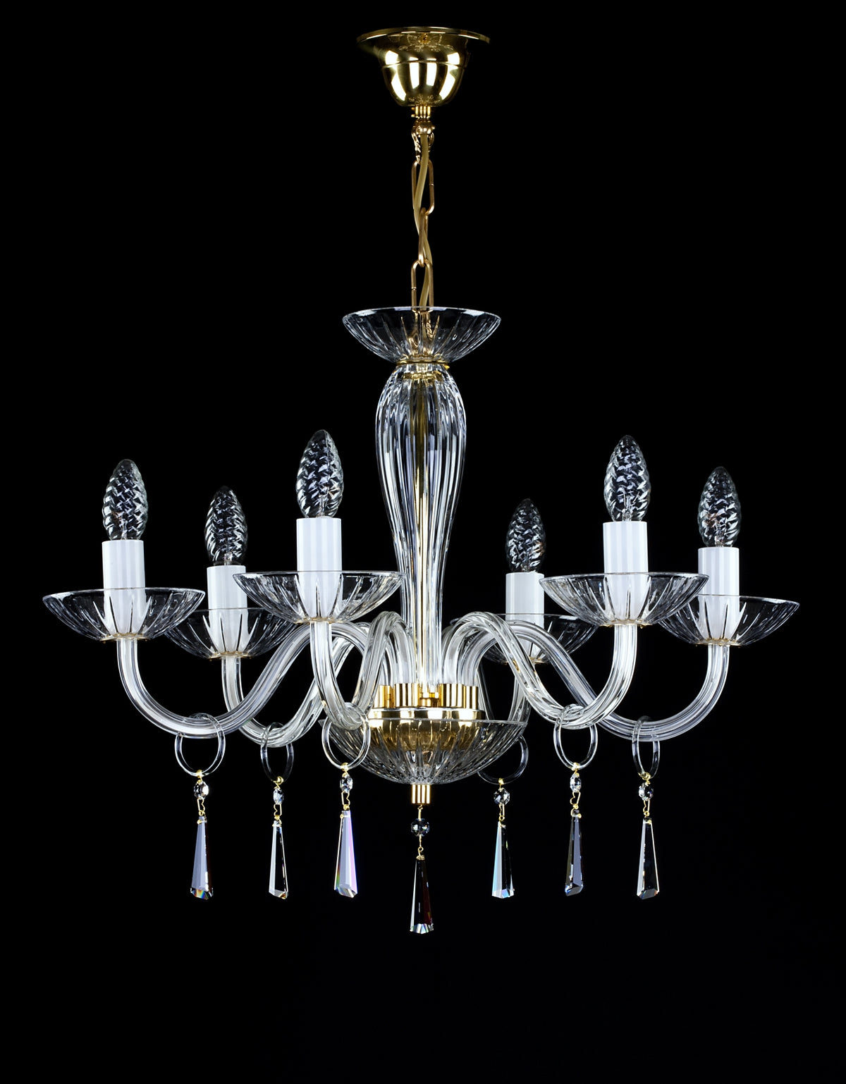 Lustre en verre transparent L147CE