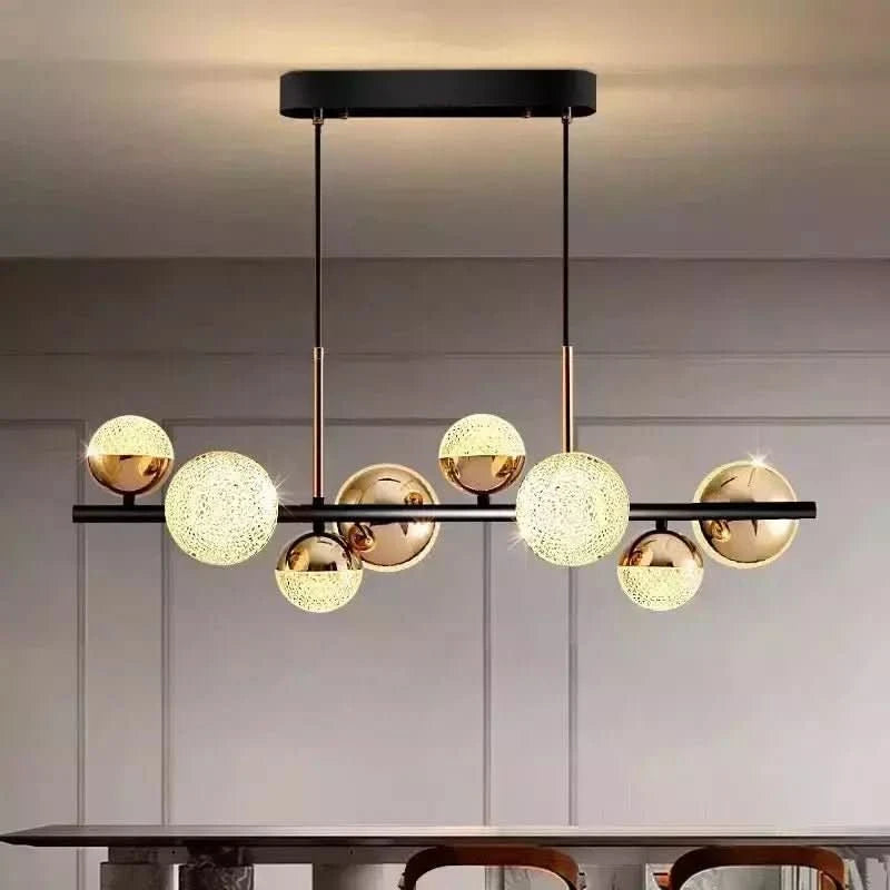 Suspension Ilôt Cuisine Boule Design | Éclat Moderne - Designix Suspension luminaire 8 Têtes Blanc Froid