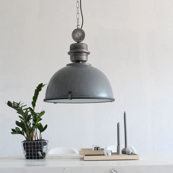 Grey Industrial Pendant Light | Jory