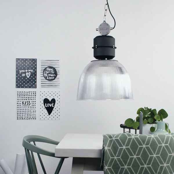 Industrial Pendant Light Transparent Black | Oaro