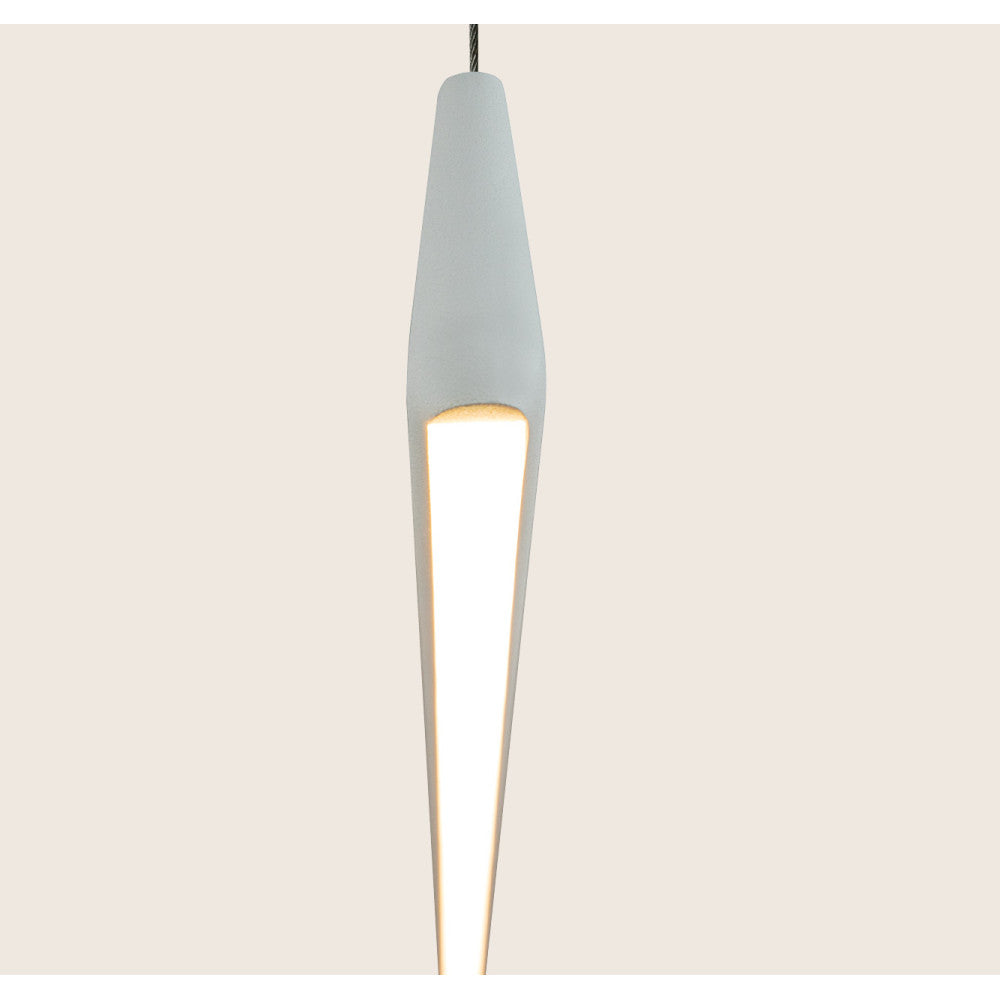Suspension ZAMBELIS 152cm 32W Dimmable DESIGN Blanc Sable 2555