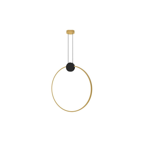 Suspension ZAMBELIS 24W D600 Dimmable DESIGN Noir Mat et Dore 23094