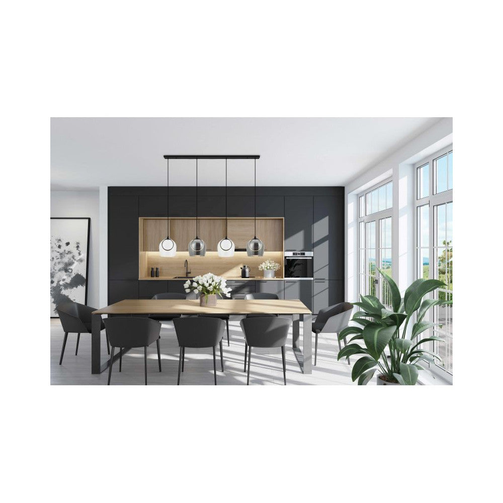 Suspension ZAMBELIS 22W DESIGN Noir Fume et Noir Mat 23082
