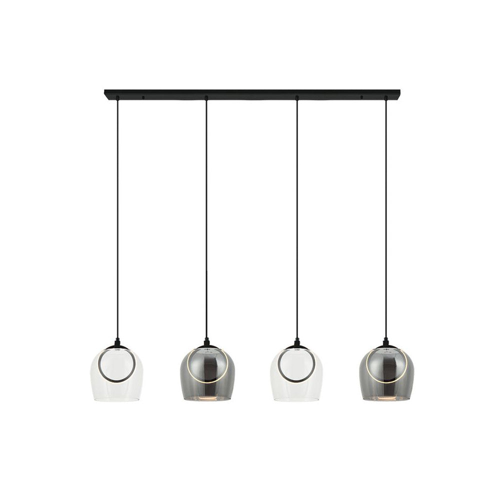 Suspension ZAMBELIS 22W DESIGN Noir Fume et Noir Mat 23082