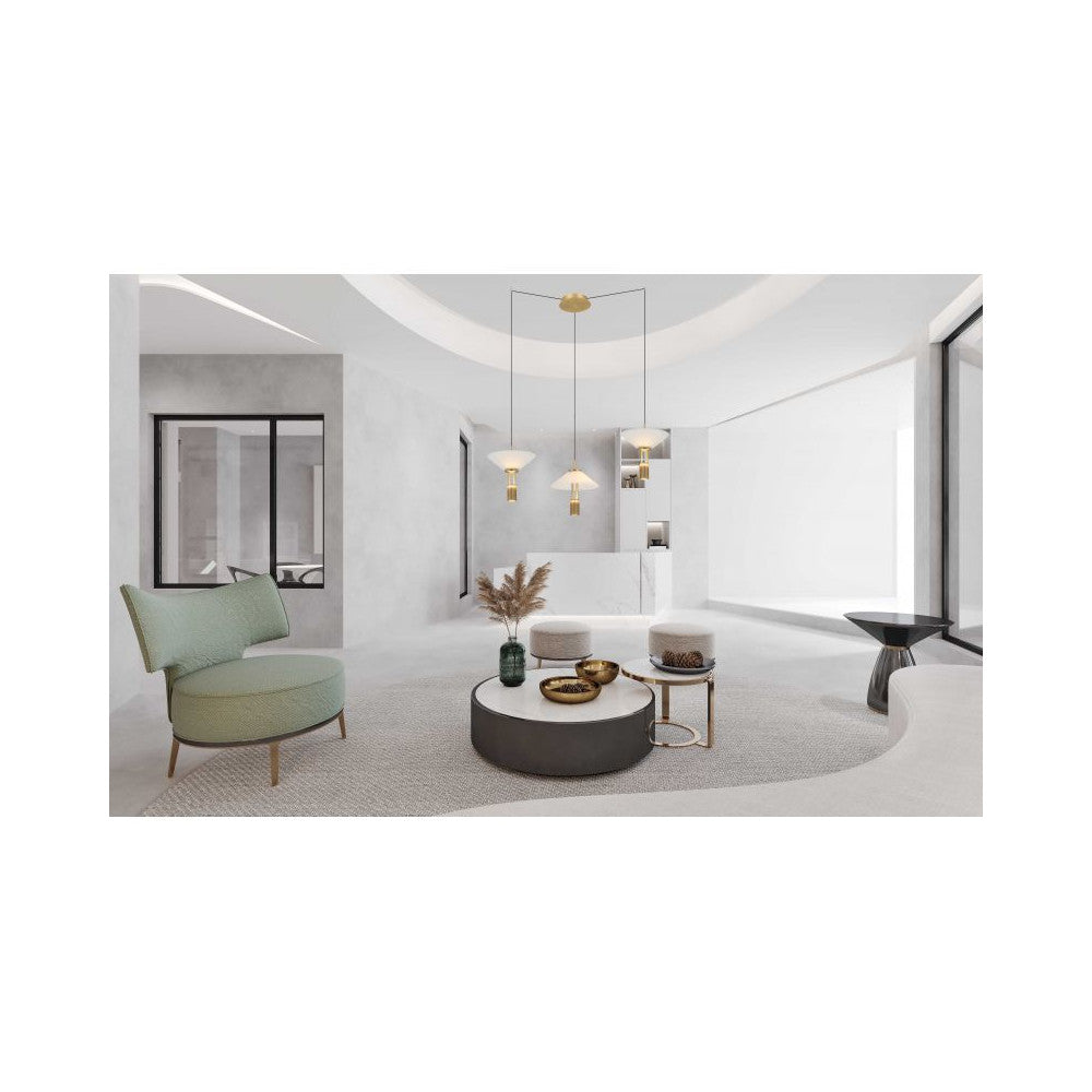 Suspension ZAMBELIS 28W Dimmable DESIGN Or Mat 23201