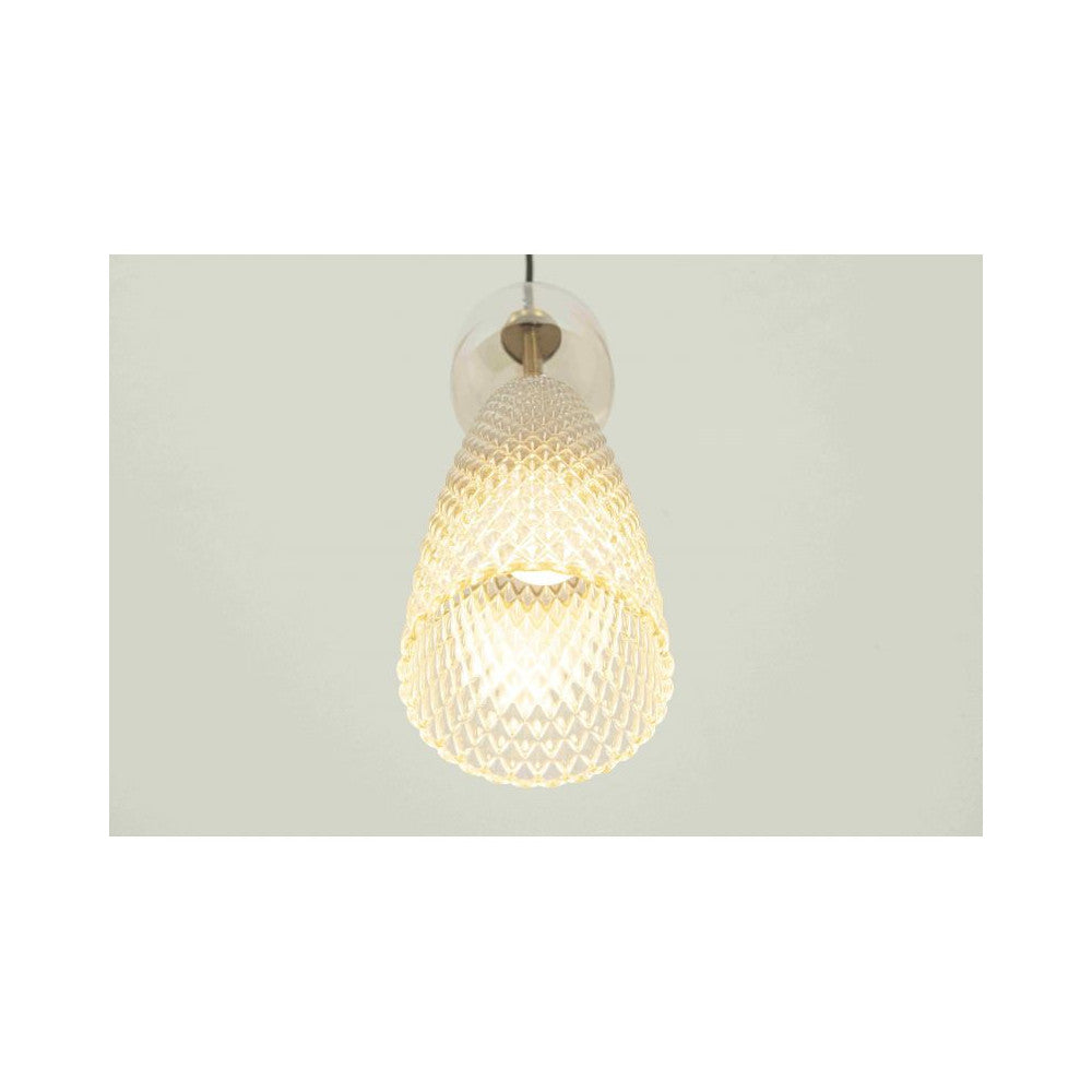 Suspension ZAMBELIS 3xE14 DESIGN Dore Sans Source 23009