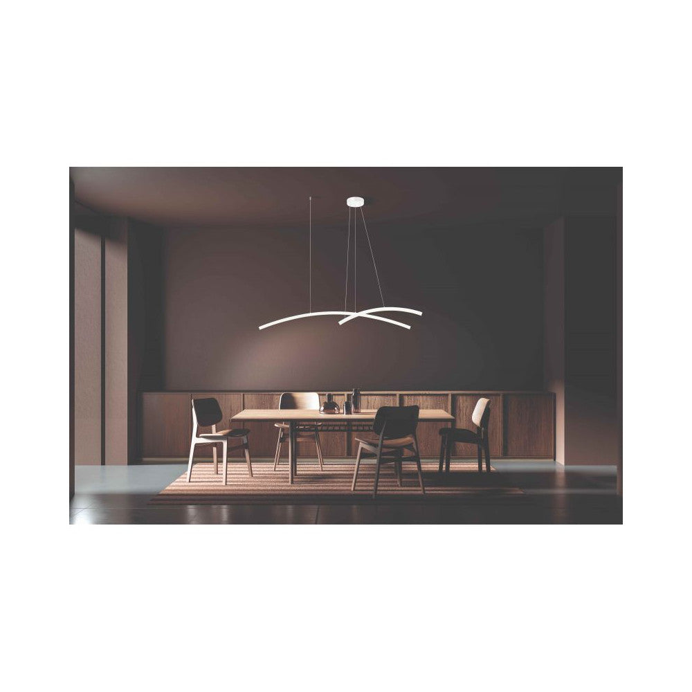 Suspension ZAMBELIS 41W Dimmable DESIGN Blanc Mat 20129