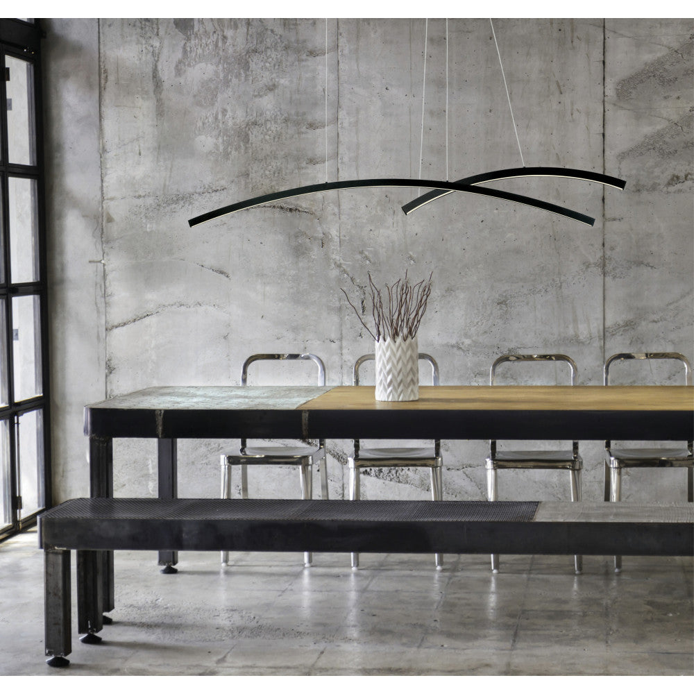 Suspension ZAMBELIS 41W Dimmable DESIGN Noir Mat 20130