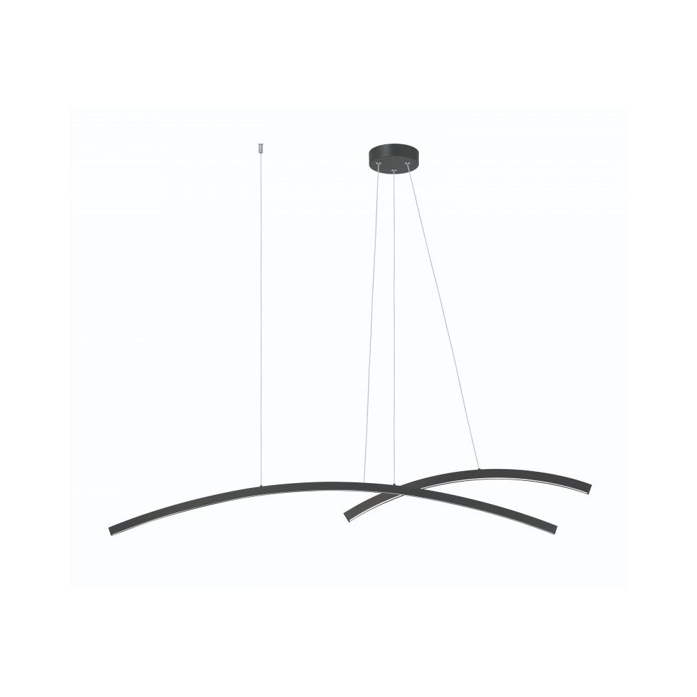 Suspension ZAMBELIS 41W Dimmable DESIGN Noir Mat 20130