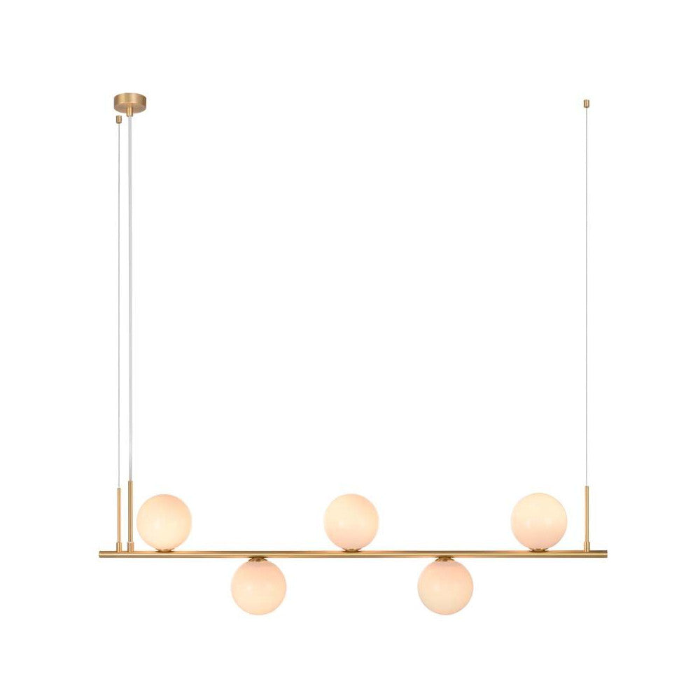 Suspension ZAMBELIS 5xE14 DESIGN Dore Mat Sans Source 1998