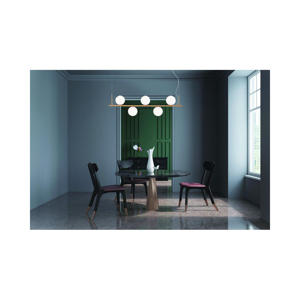 Suspension ZAMBELIS 5xE14 DESIGN Dore Mat Sans Source 1998