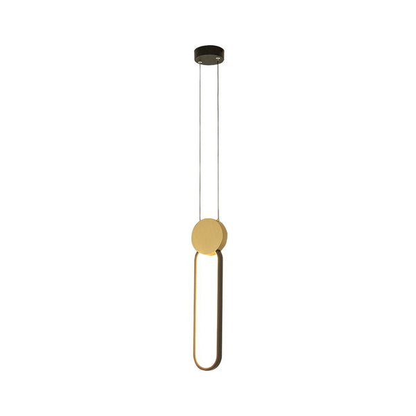 Suspension ZAMBELIS D100 13W Dimmable DESIGN Noir Mat et Dore 23101