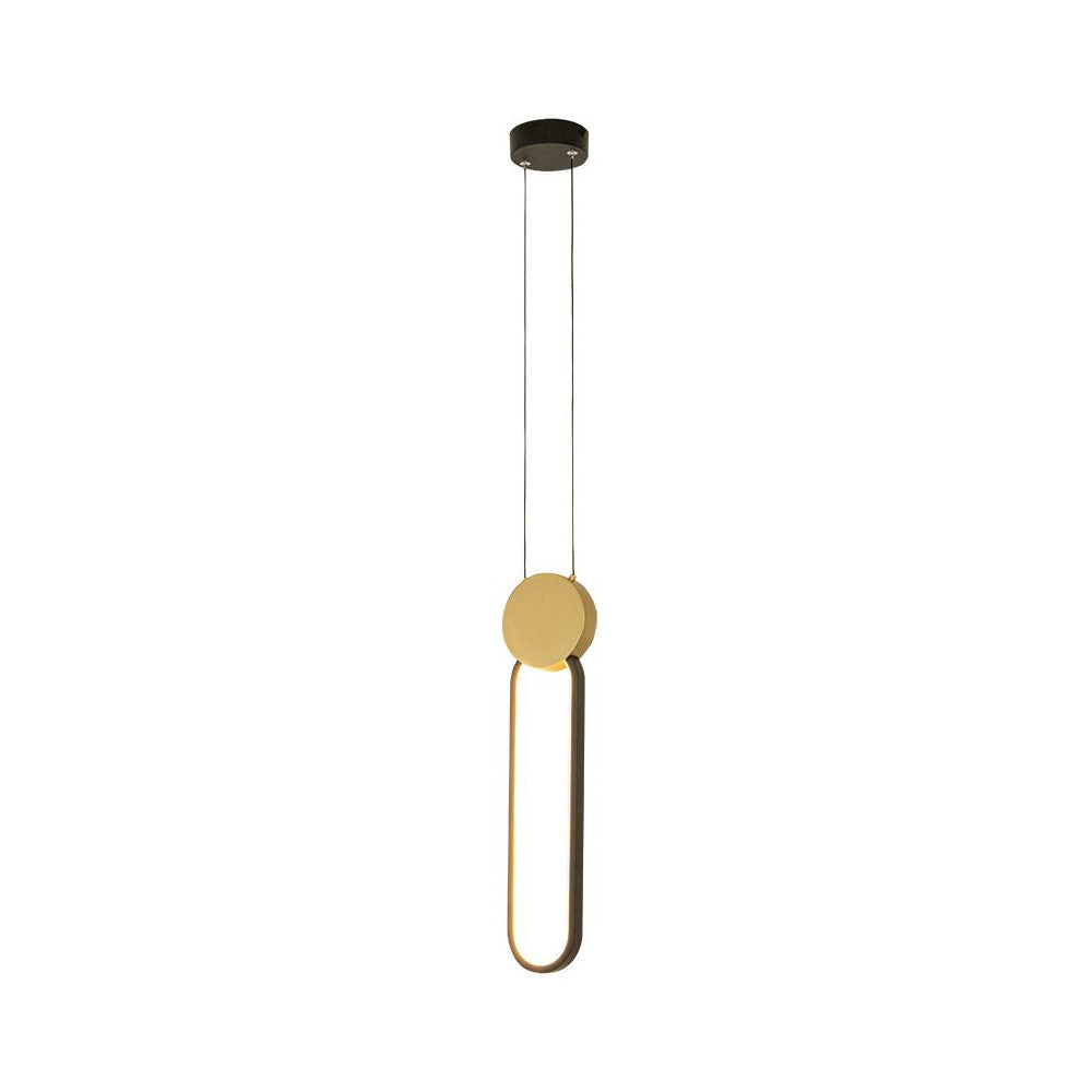 Suspension ZAMBELIS D100 13W Dimmable DESIGN Noir Mat et Dore 23101