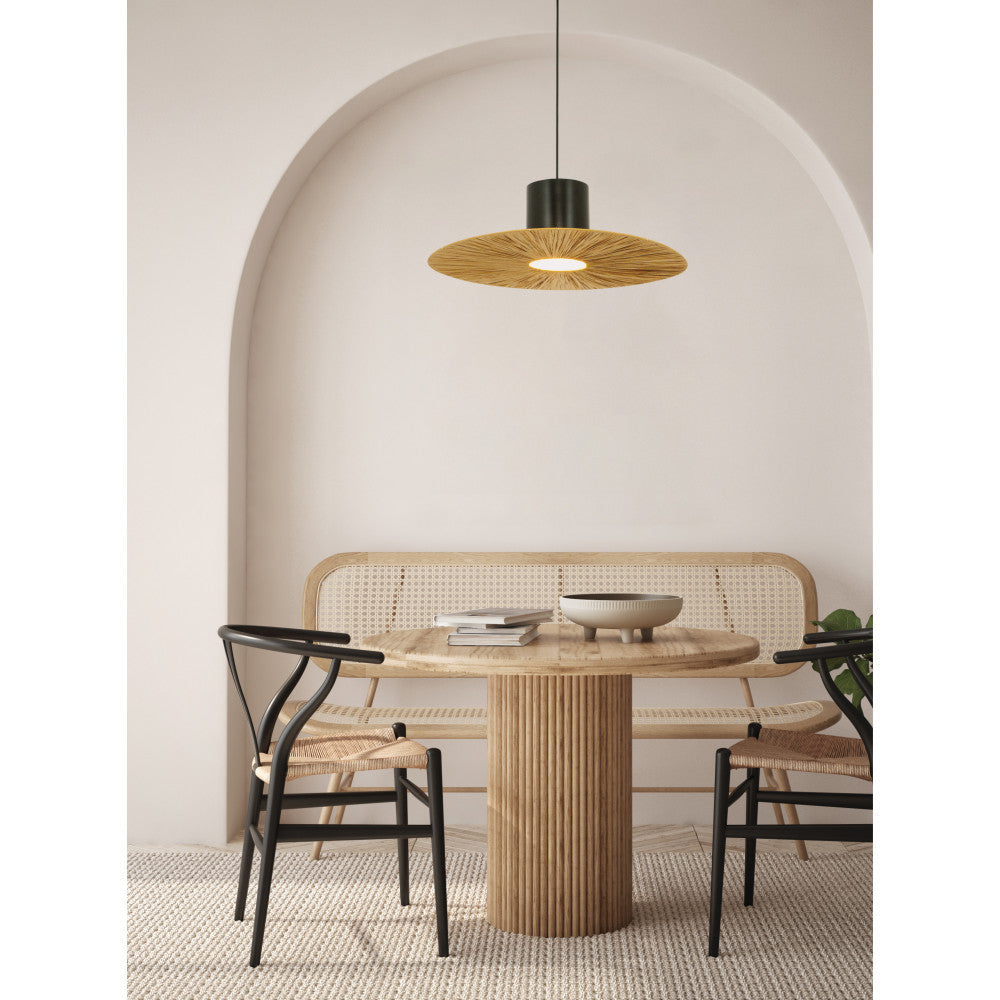 Suspension ZAMBELIS D120 E27 DESIGN Noir Mat Sans Source 23070