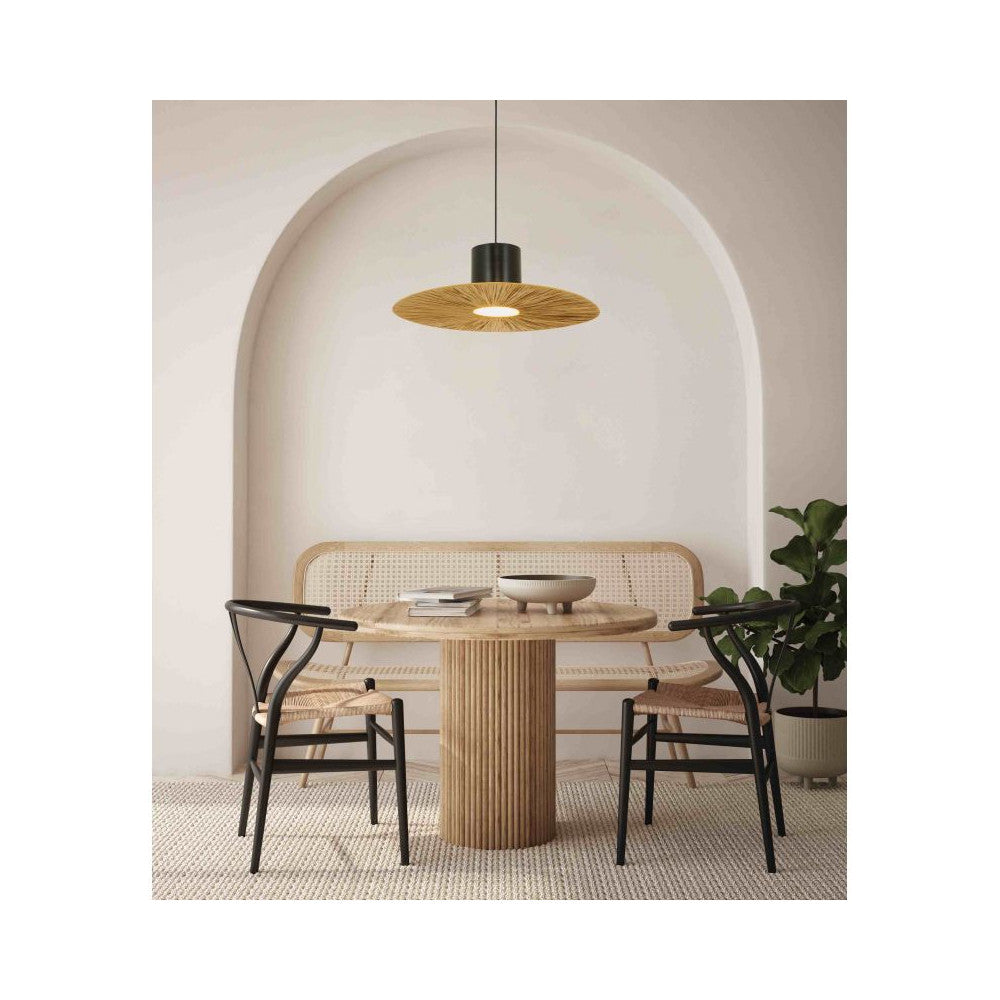 Suspension ZAMBELIS D120 E27 DESIGN Noir Mat Sans Source 23070
