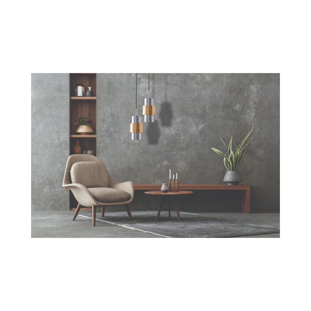 Suspension ZAMBELIS D130 E27 DESIGN Noir Mat Sans Source