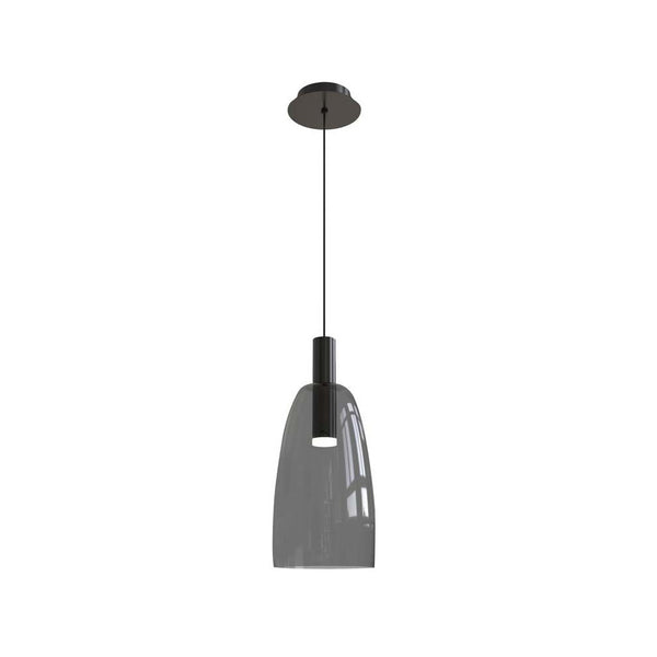 Suspension ZAMBELIS D140 7W DESIGN Verre Fume et Noir Sable 1965